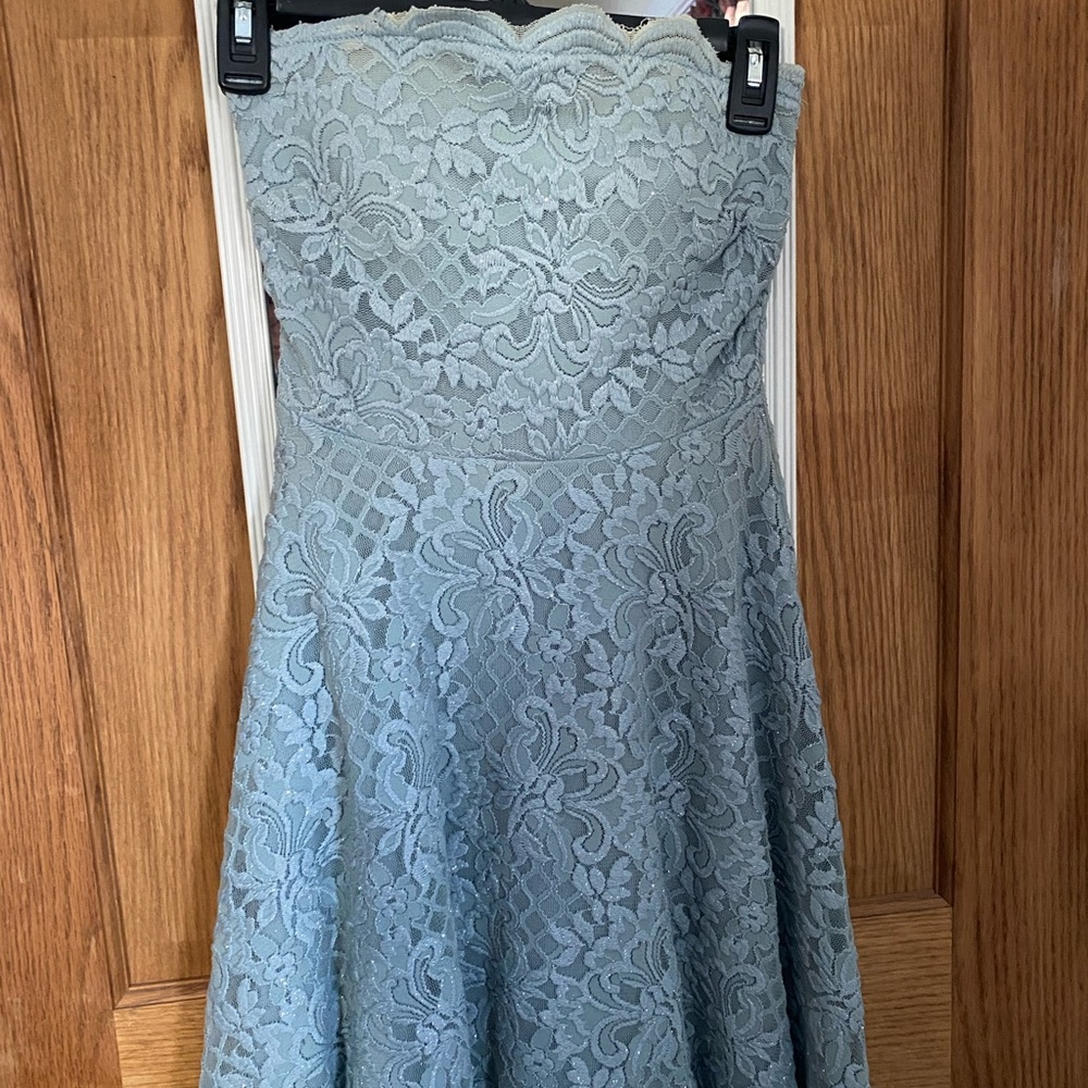 City studio strapless high low dress